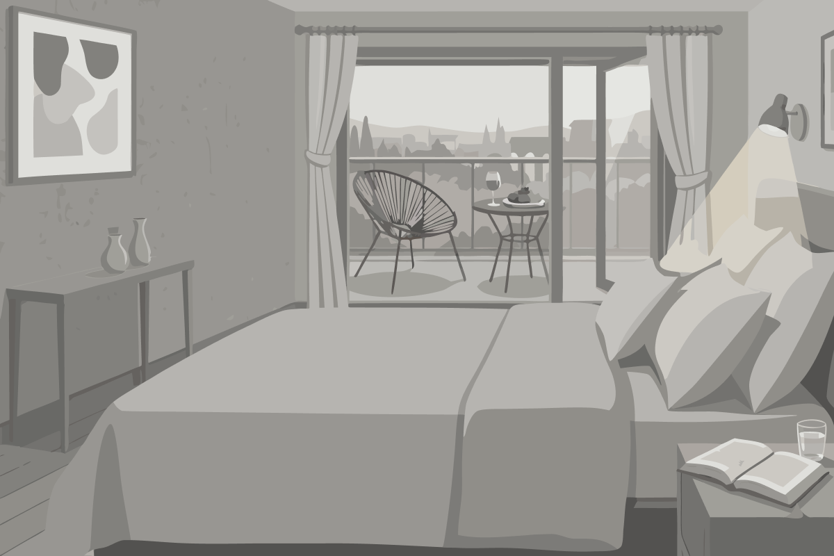 Tweepersoonskamer met Balkon